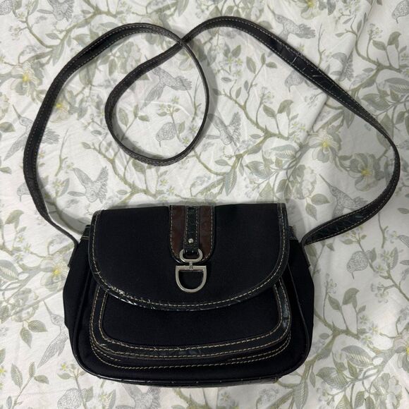 Etienne Aigner Vintage Crossbody Bag Black/Brown Snakeskin - Picture 1 of 6